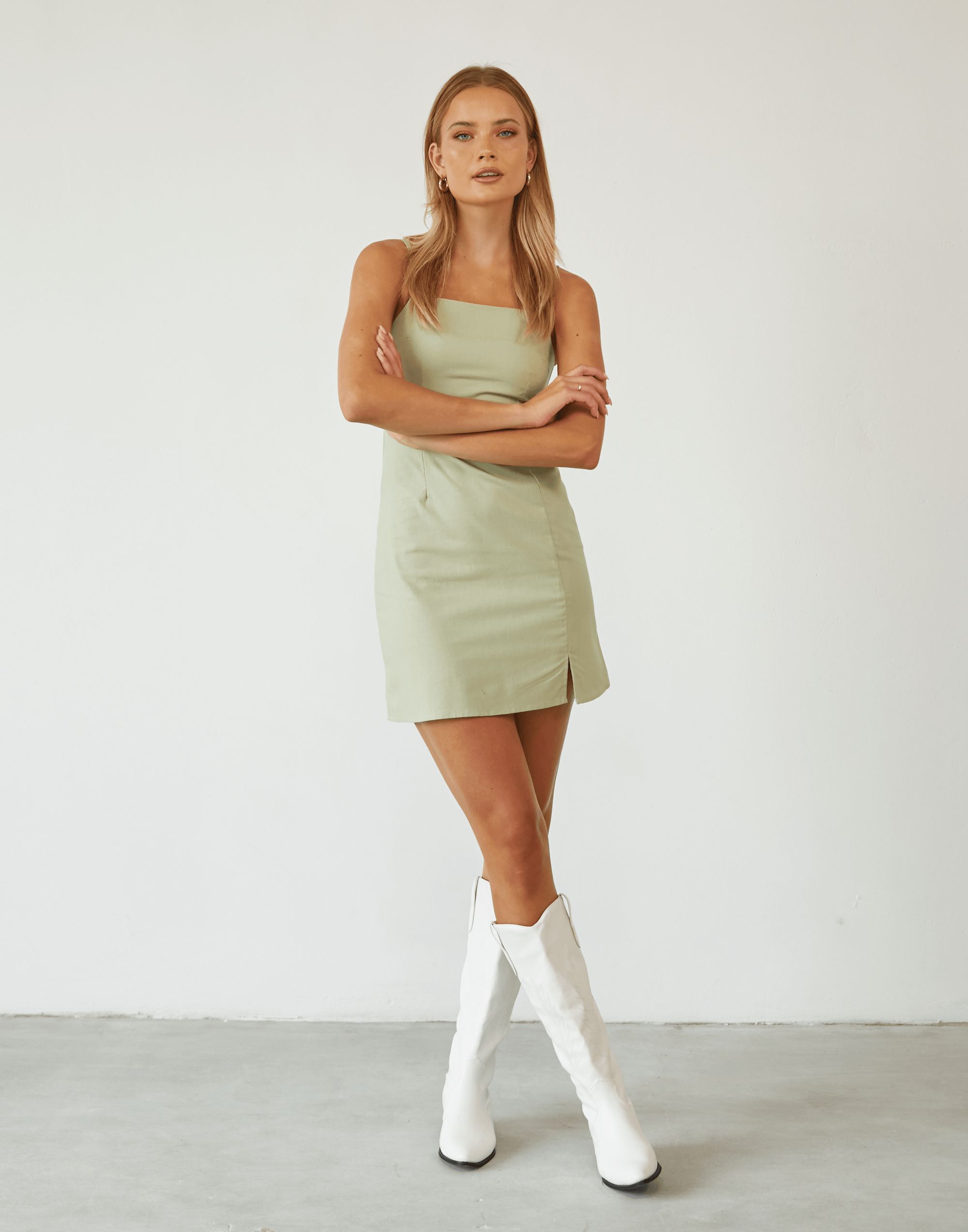 Leni Mini Dress (Sage) sold by Charcoal Clothing product image thumbnail 5
