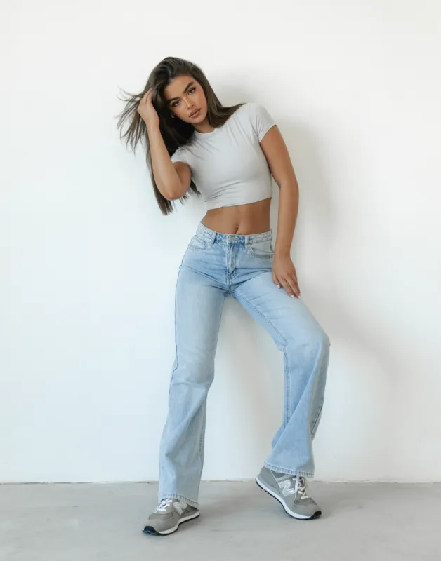 Take Care Crop Top (Grey) sold by Charcoal Clothing