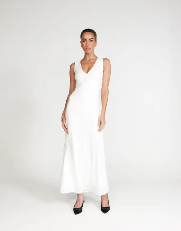 Zira Maxi Dress (White) sold by Charcoal Clothing