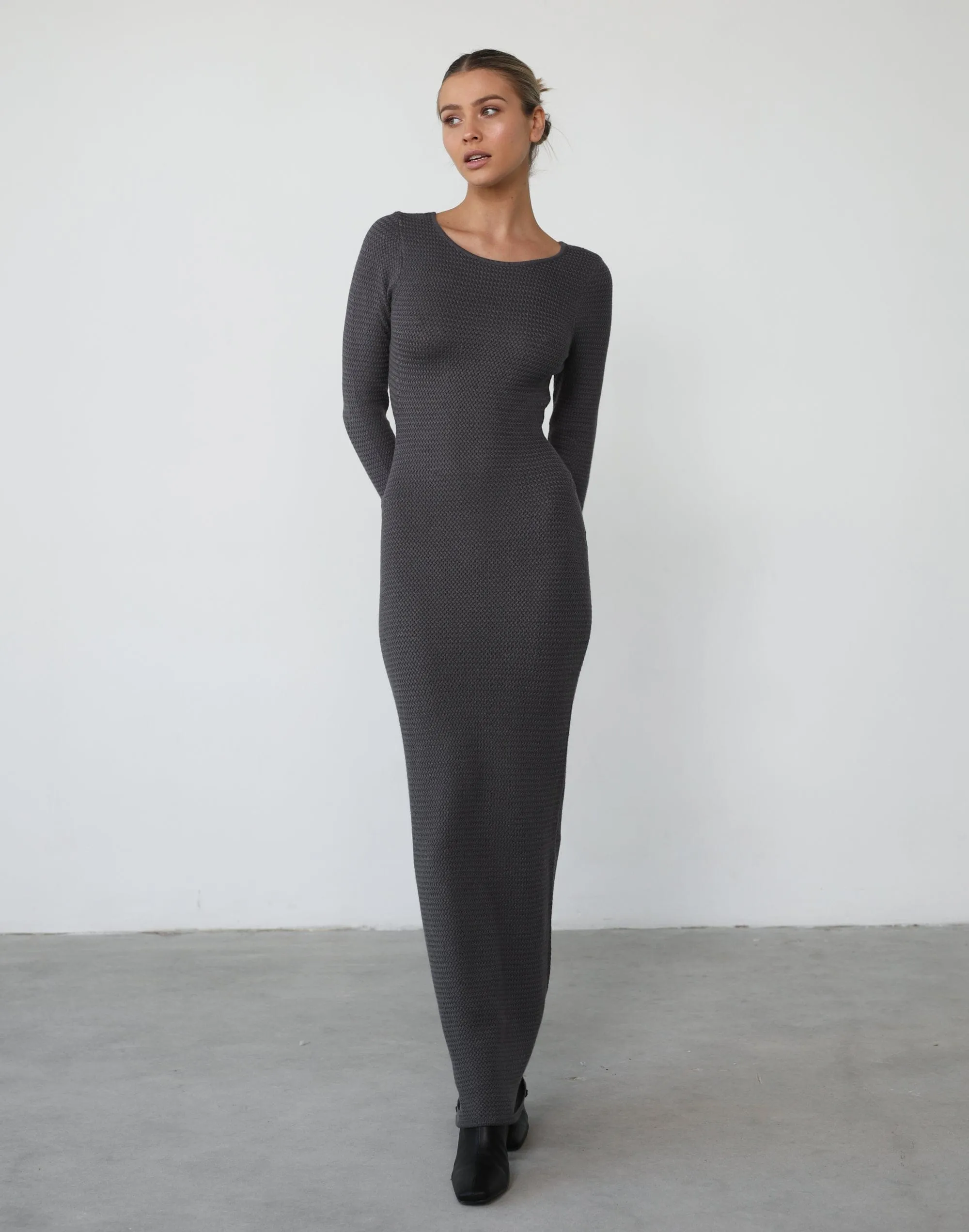 Jayda Long Sleeve Maxi Dress (Charcoal) sold by Charcoal Clothing product image thumbnail 3