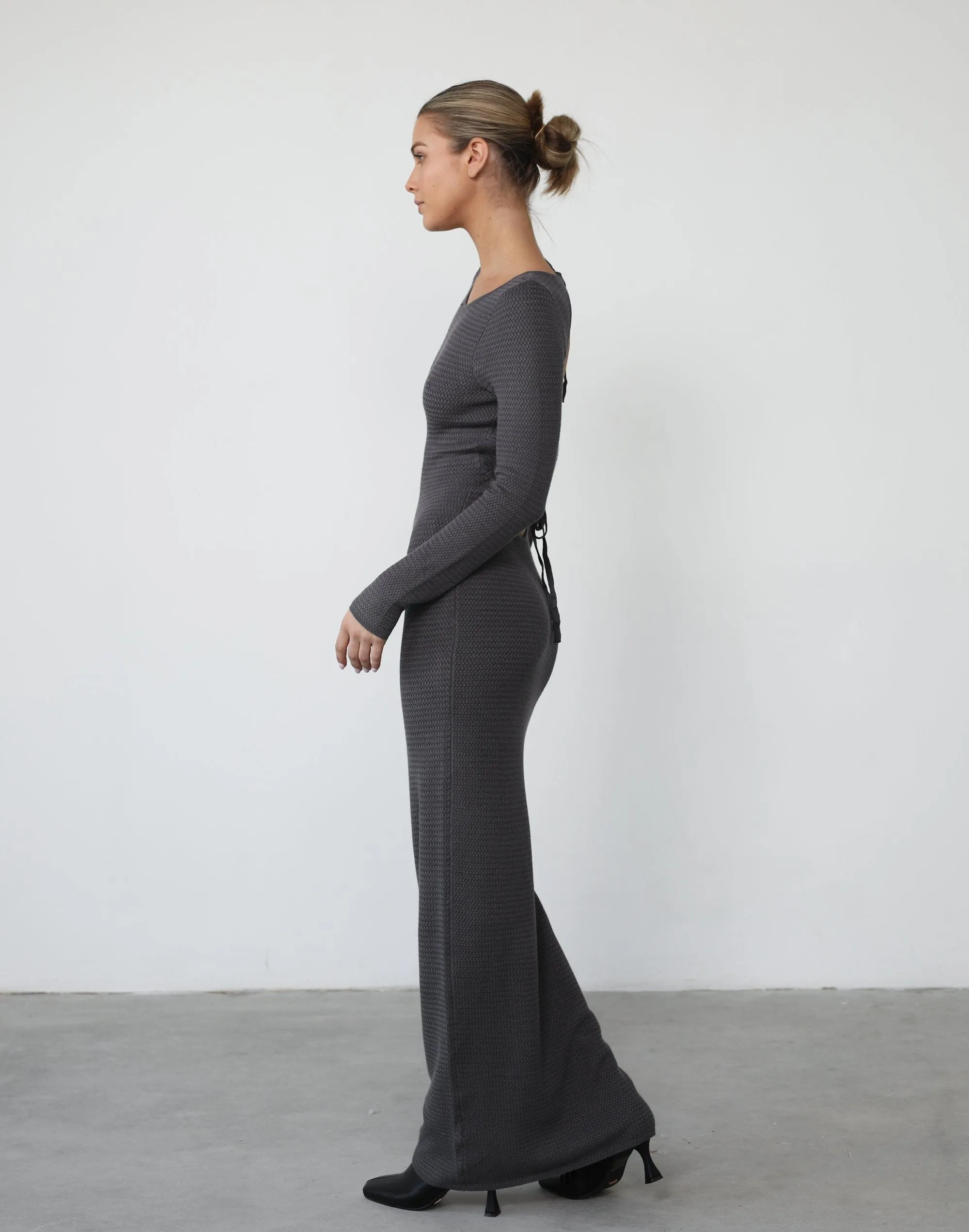 Jayda Long Sleeve Maxi Dress (Charcoal) sold by Charcoal Clothing product image thumbnail 5