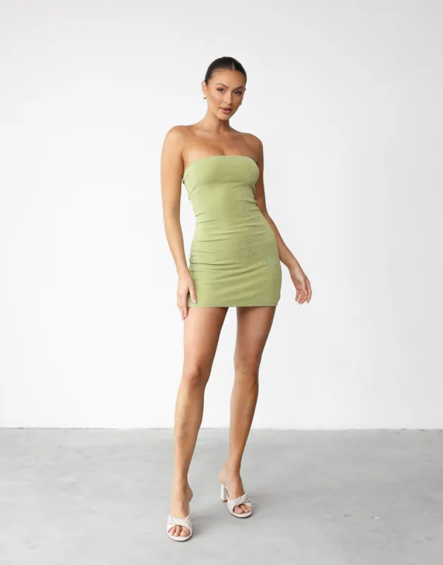 Abelle Mini Dress (Lime) sold by Charcoal Clothing