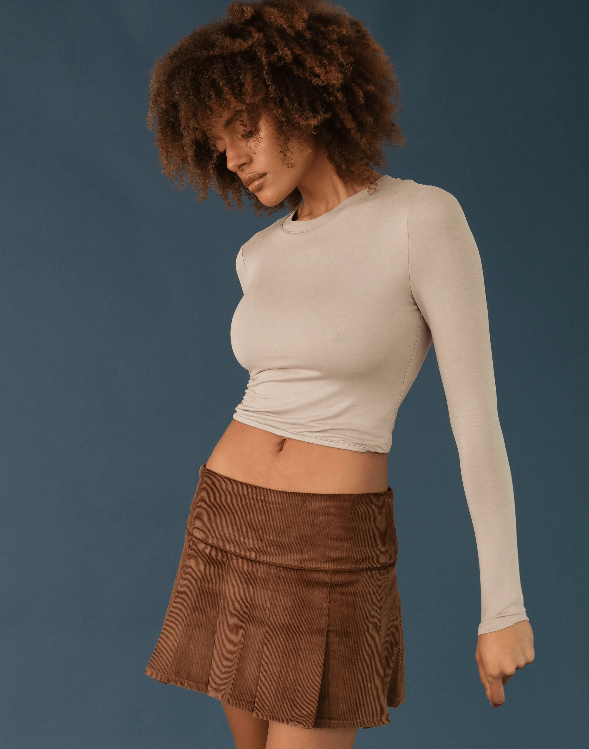 Nighthawk Jersey Long Sleeve Top (Mushroom) sold by Charcoal Clothing product image thumbnail 3