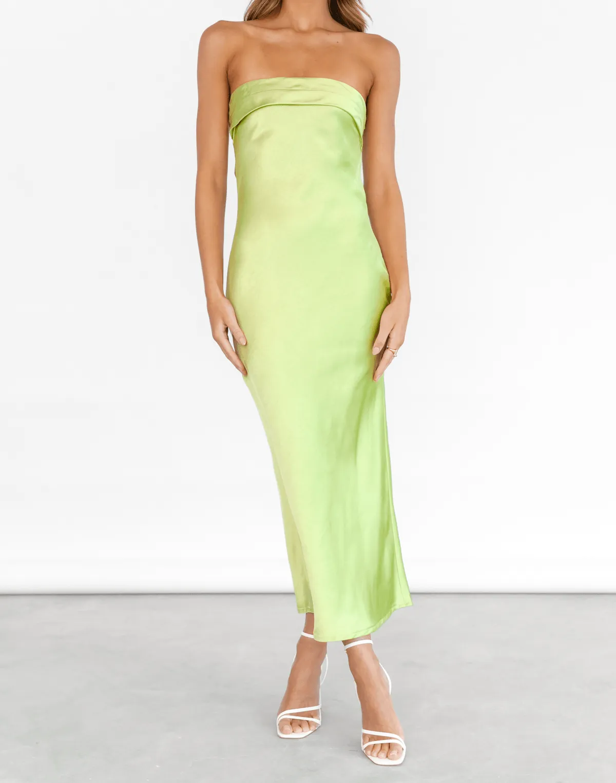 Lillie Maxi Dress (Lime Green) sold by Charcoal Clothing