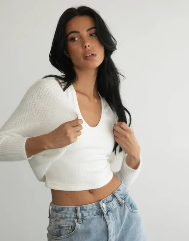 Addy Bolero (White) sold by Charcoal Clothing