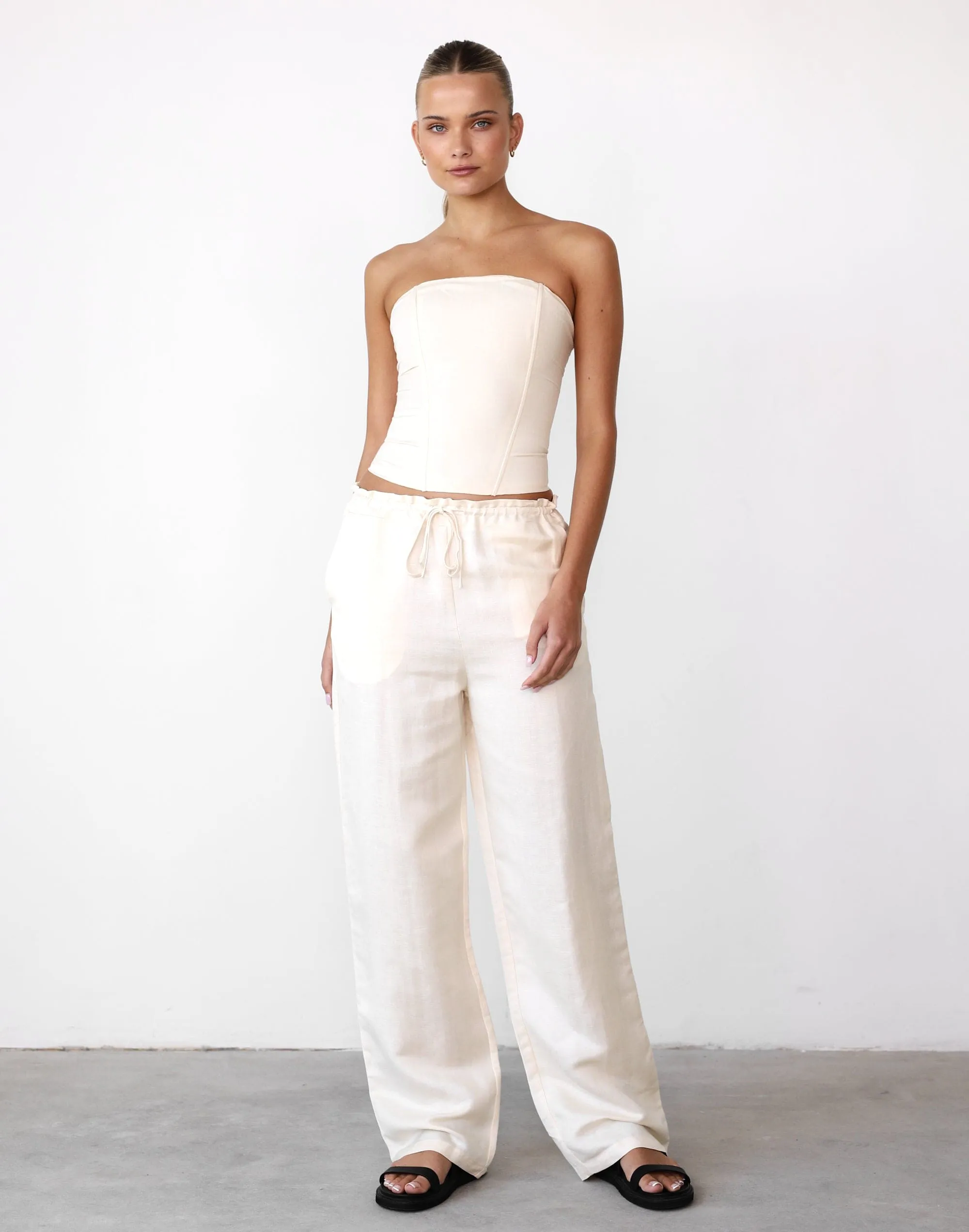 La Palma Pant (Off White) - By Lioness sold by Charcoal Clothing