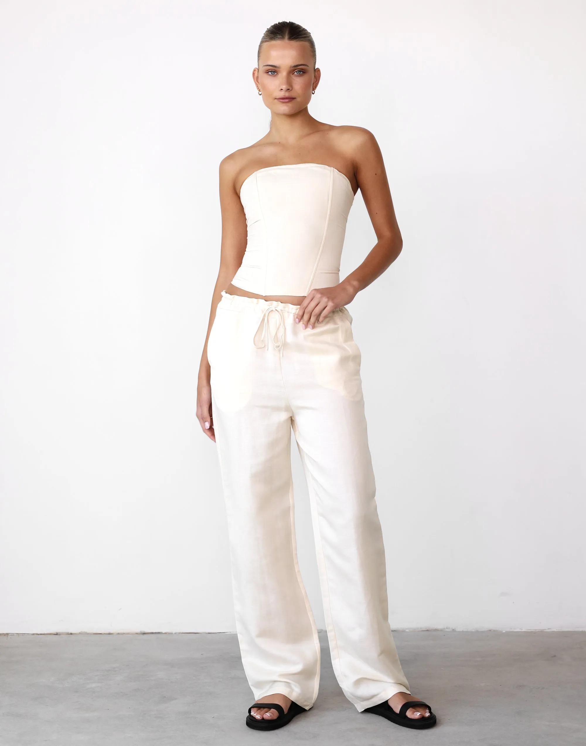 La Palma Pant (Off White) - By Lioness sold by Charcoal Clothing product image thumbnail 3