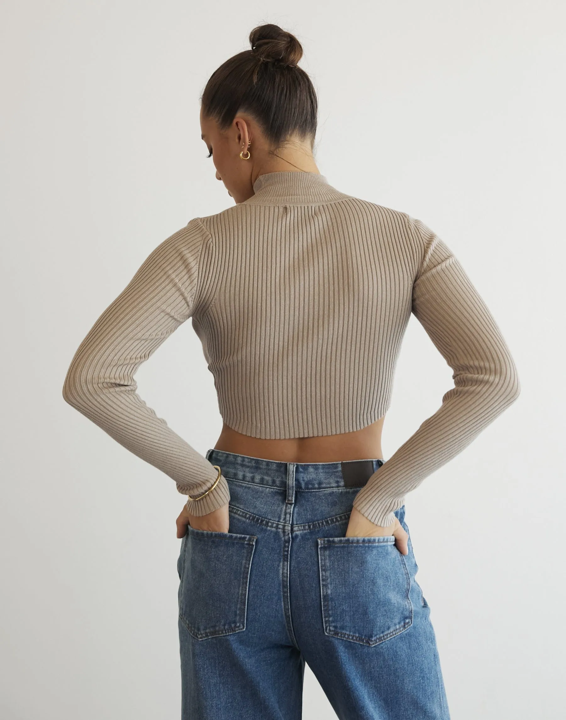 Kealey Long Sleeve Knit Top (Stone) sold by Charcoal Clothing product image thumbnail 2