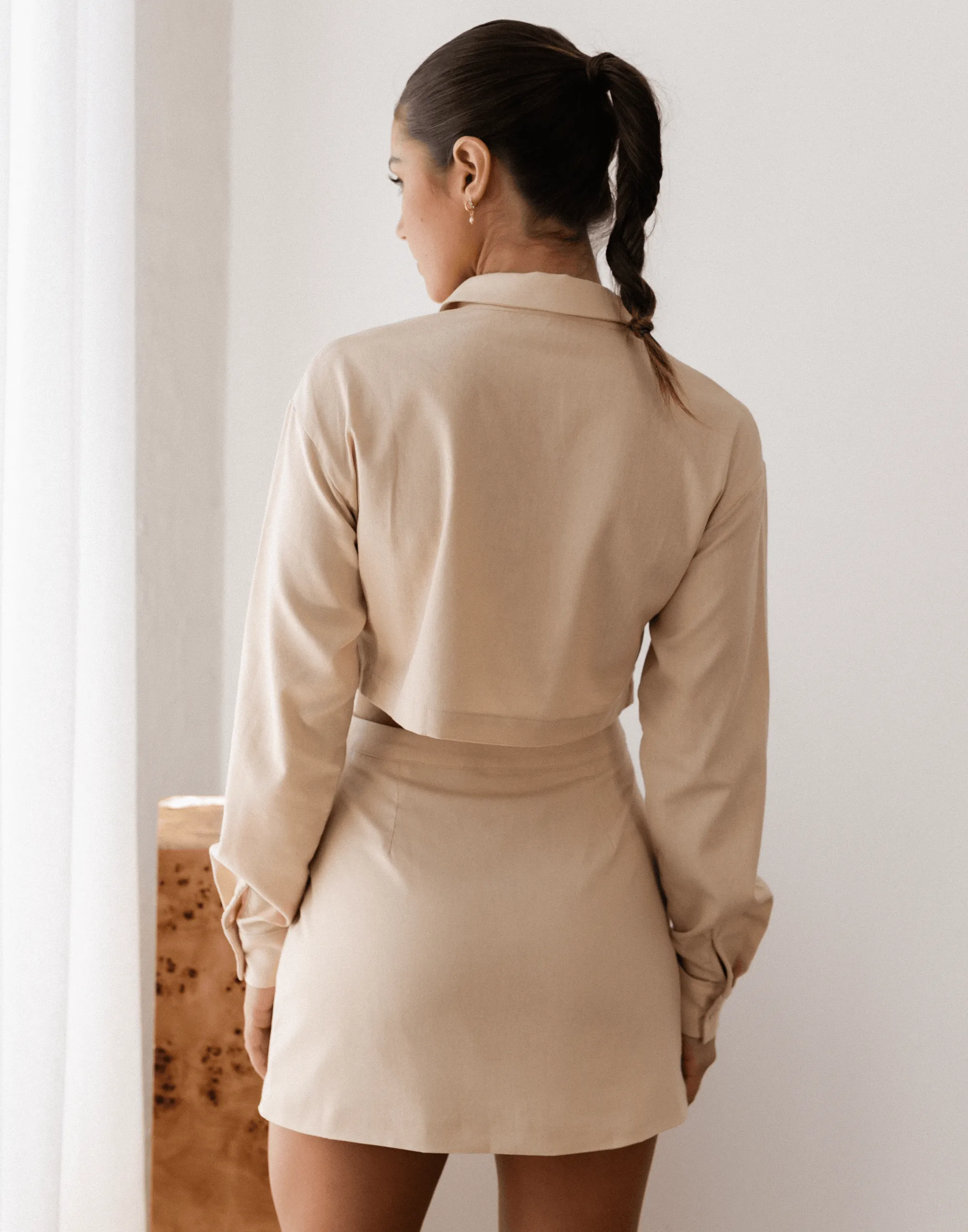 Dublin Mini Skirt (Beige) sold by Charcoal Clothing product image thumbnail 3