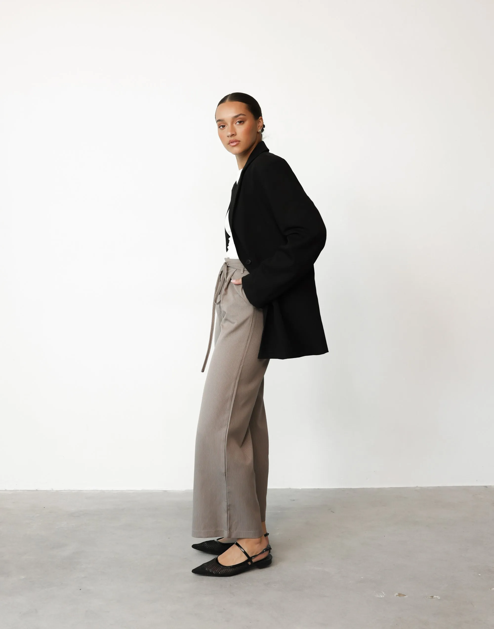 Mason Pants (Taupe Pinstripe) sold by Charcoal Clothing product image thumbnail 3