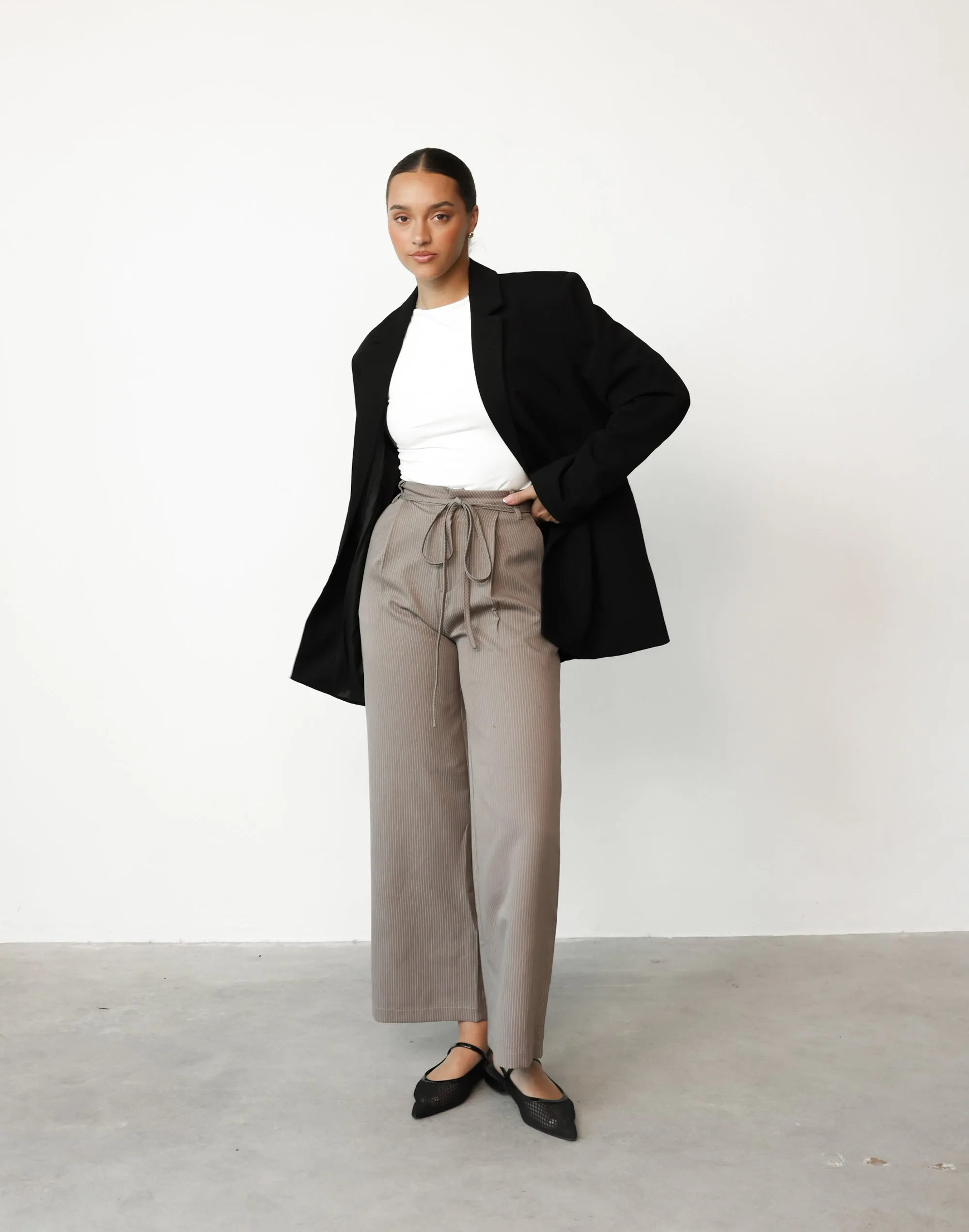 Mason Pants (Taupe Pinstripe) sold by Charcoal Clothing product image thumbnail 4