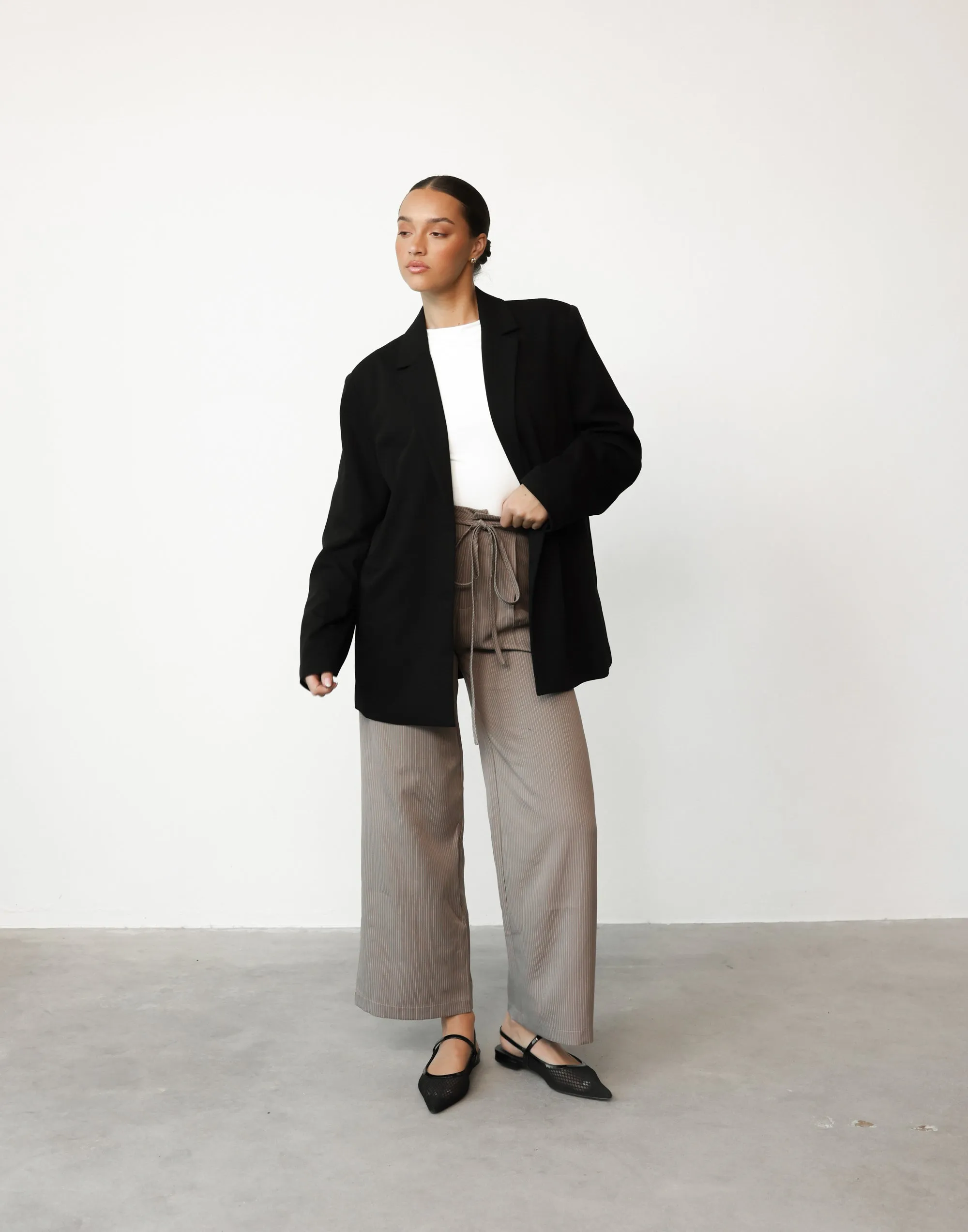 Mason Pants (Taupe Pinstripe) sold by Charcoal Clothing product image thumbnail 2