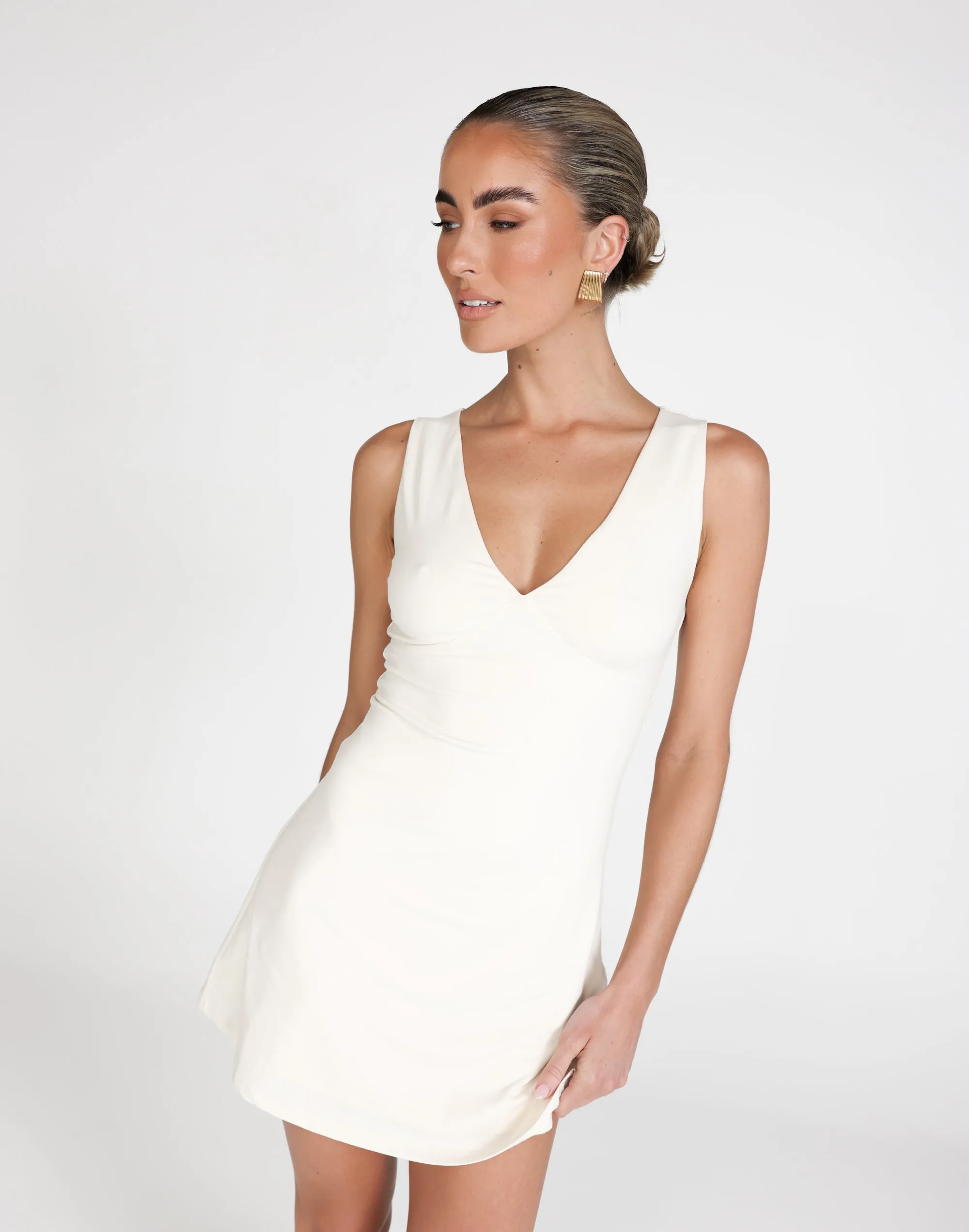 Zira Mini Dress (Oat) sold by Charcoal Clothing product image thumbnail 5