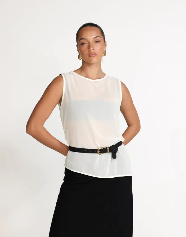 Angelo Top (Cream) sold by Charcoal Clothing
