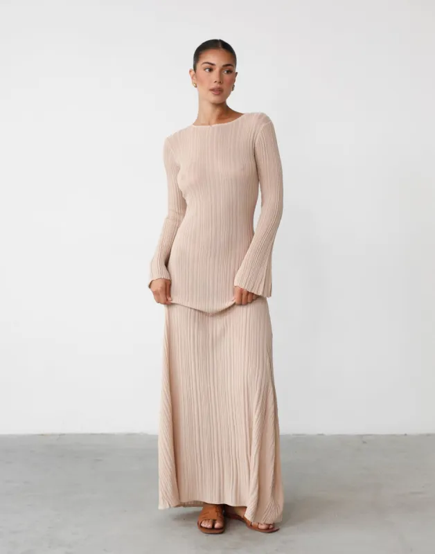 Harmonia Maxi Dress (Beige) sold by Charcoal Clothing