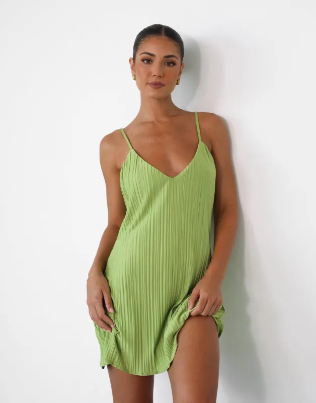 Starry Night Mini Dress (Lime) sold by Charcoal Clothing