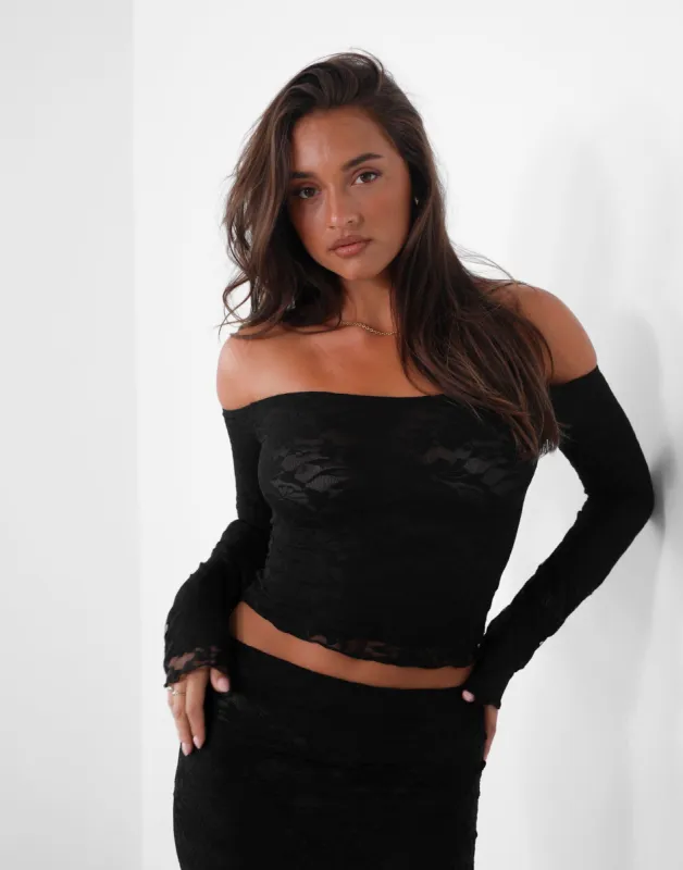 Florence Top (Black) sold by Charcoal Clothing