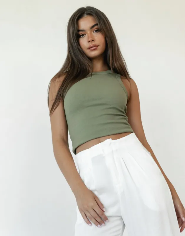 Cornell Tank Top (Khaki) sold by Charcoal Clothing