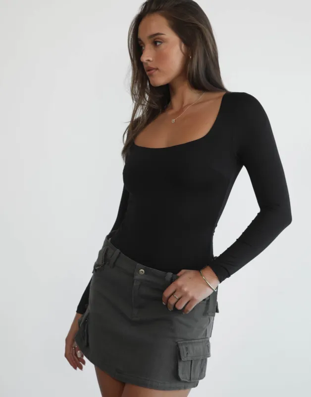 Gigi Mini Skirt (Charcoal) sold by Charcoal Clothing