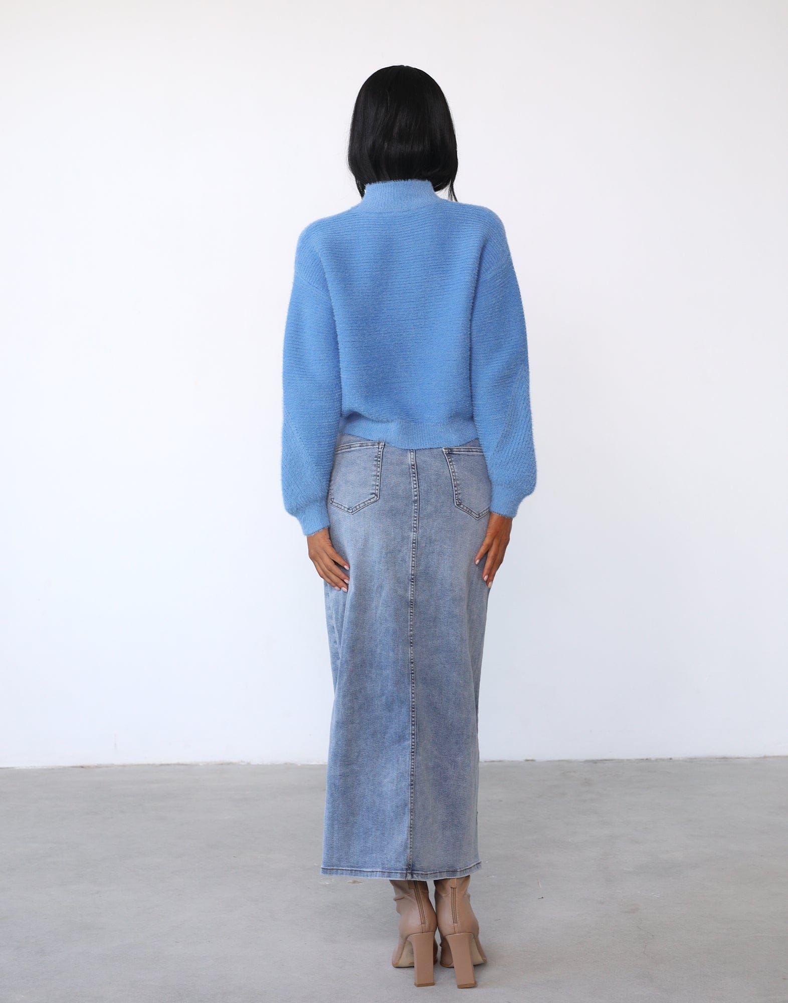 Elyssa Maxi Skirt (Blue Denim) sold by Charcoal Clothing product image thumbnail 3