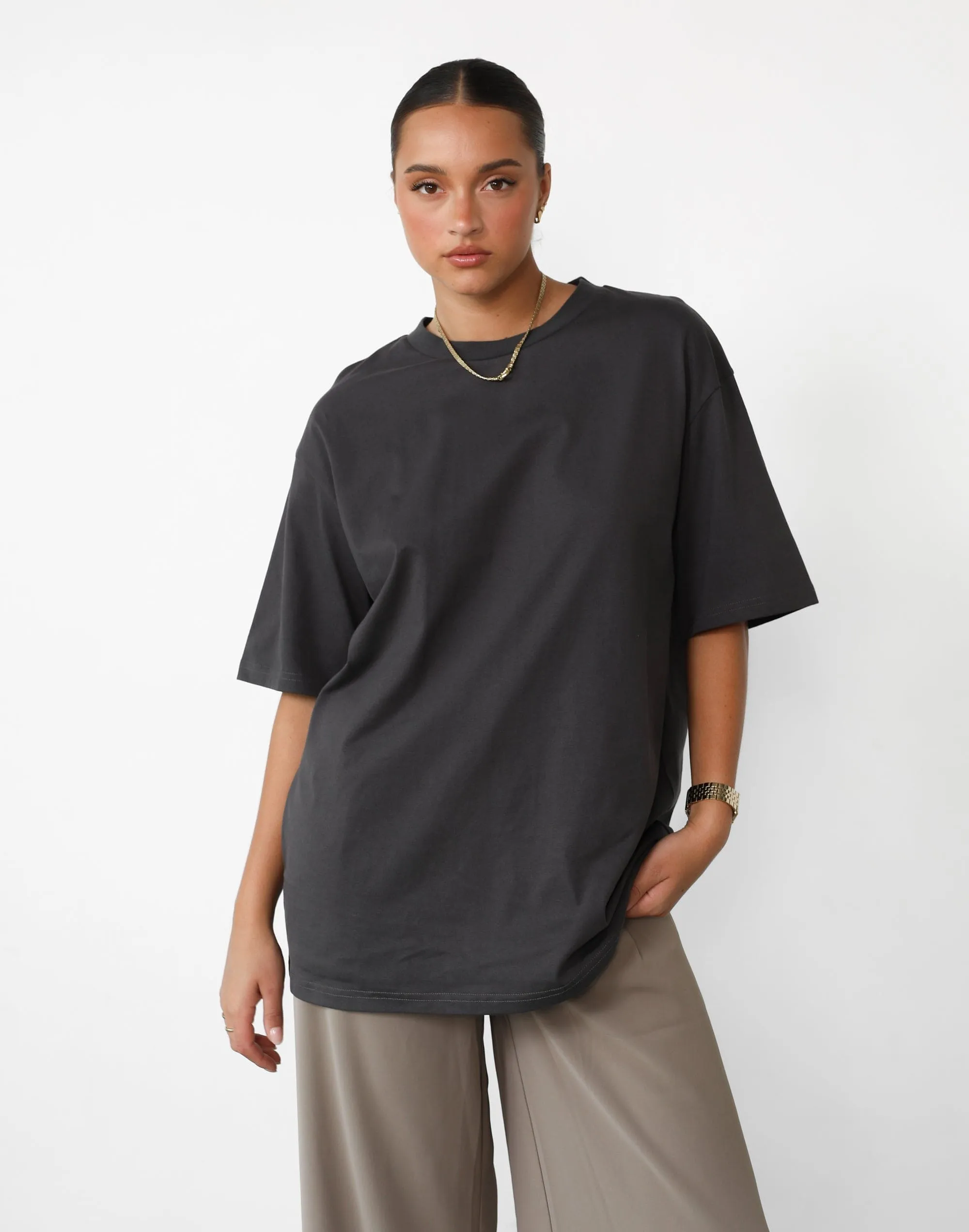 Luca Oversized Tee (Slate) sold by Charcoal Clothing product image thumbnail 4
