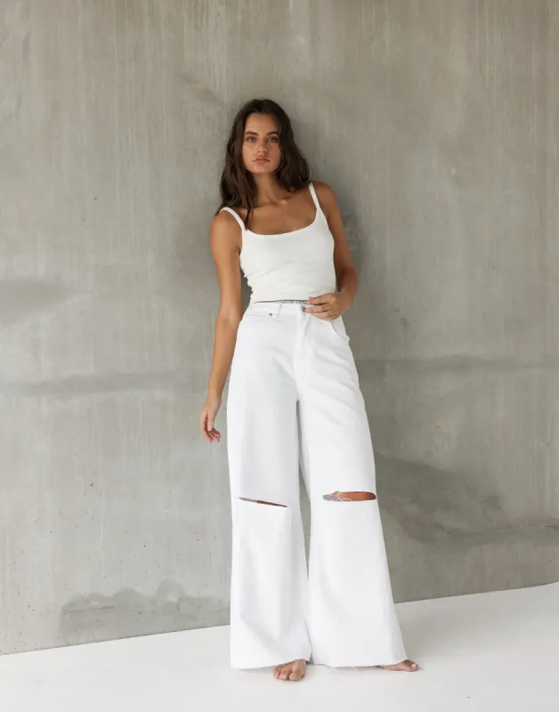 Jacob Jeans (White) sold by Charcoal Clothing