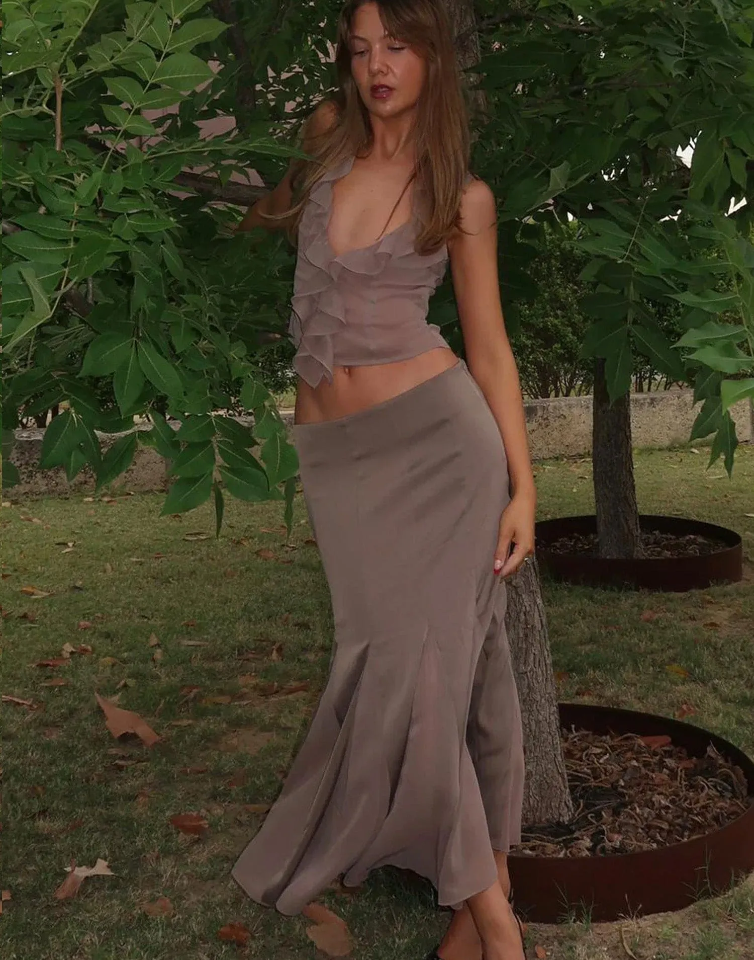 Rose Maxi Skirt (Ash) - By Lioness sold by Charcoal Clothing