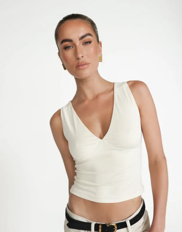 Zira Top (Oat) sold by Charcoal Clothing