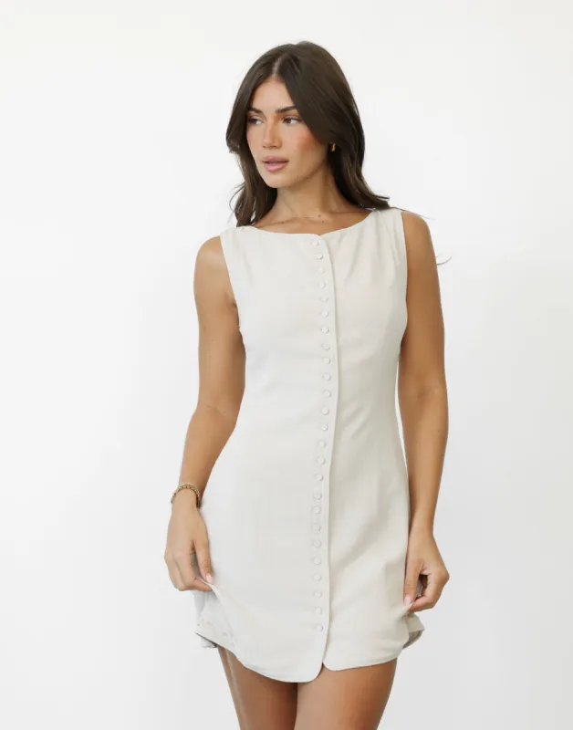 Asta Mini Dress (Latte) sold by Charcoal Clothing