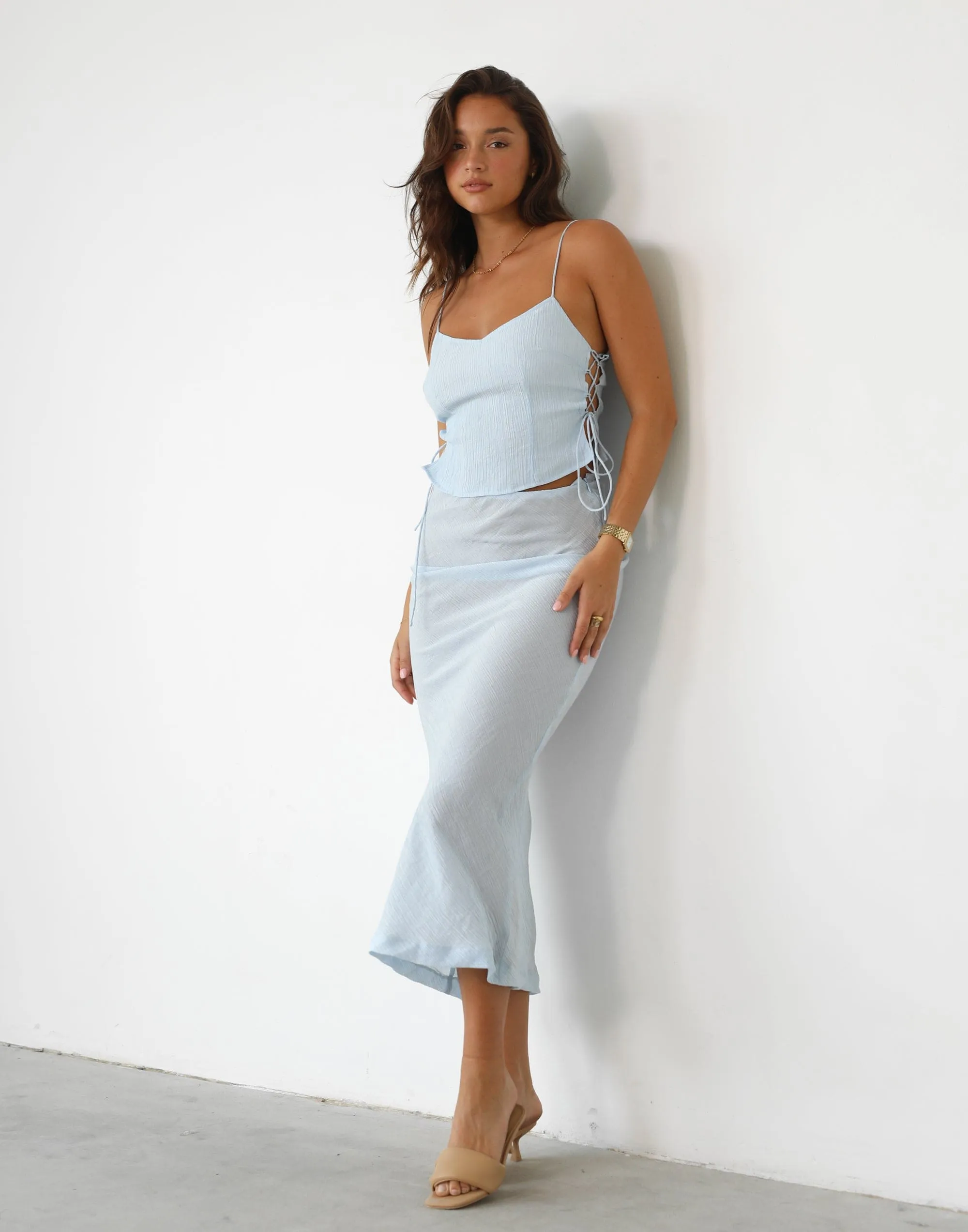 Endless Maxi Skirt (Pale Blue) - By Lioness sold by Charcoal Clothing