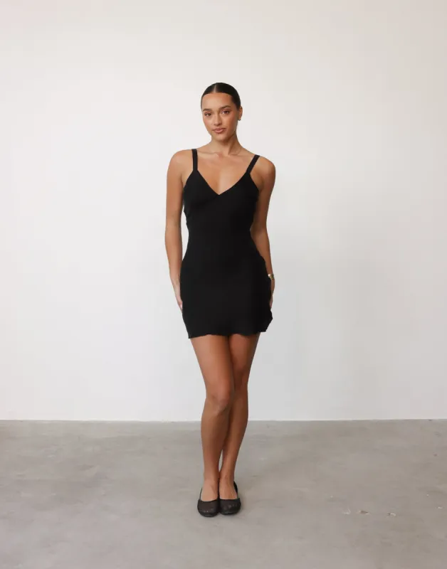 Zaya Mini Dress (Black) sold by Charcoal Clothing