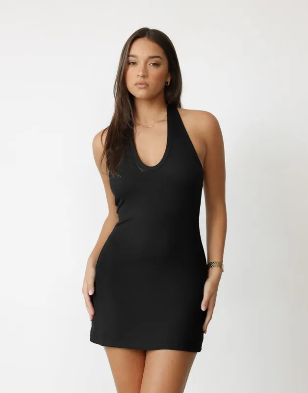 Arwen Mini Dress (Black) sold by Charcoal Clothing