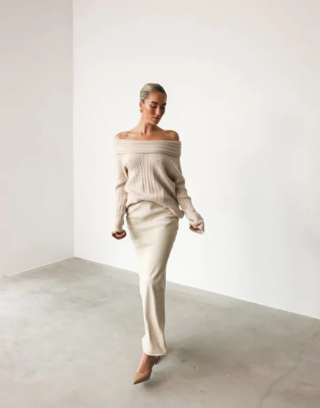 Lilou Maxi Skirt (Pistachio Shell) sold by Charcoal Clothing