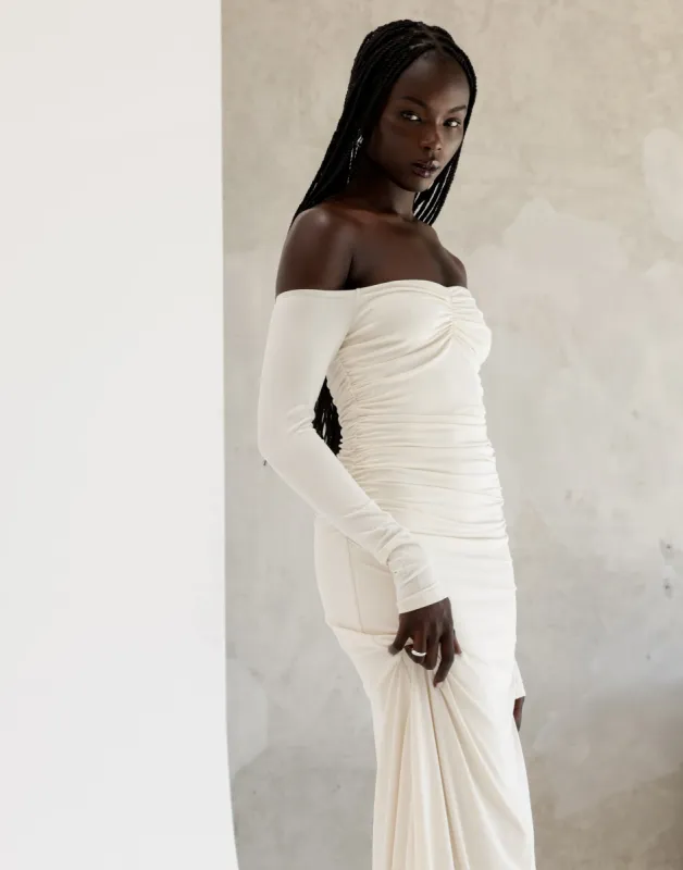 Josephine Maxi Dress (Cream) sold by Charcoal Clothing