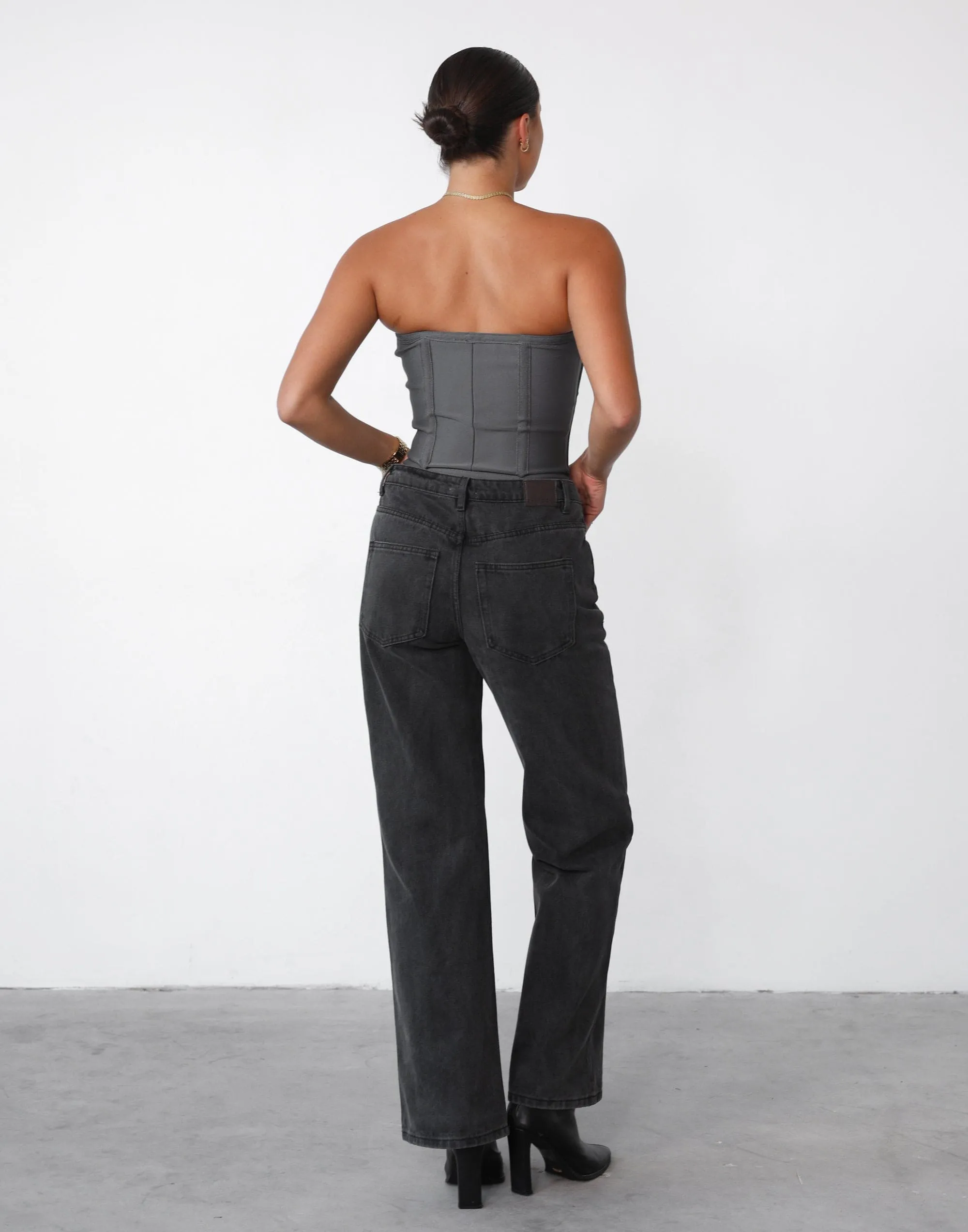 Passion Corset Top (Slate) sold by Charcoal Clothing product image thumbnail 4