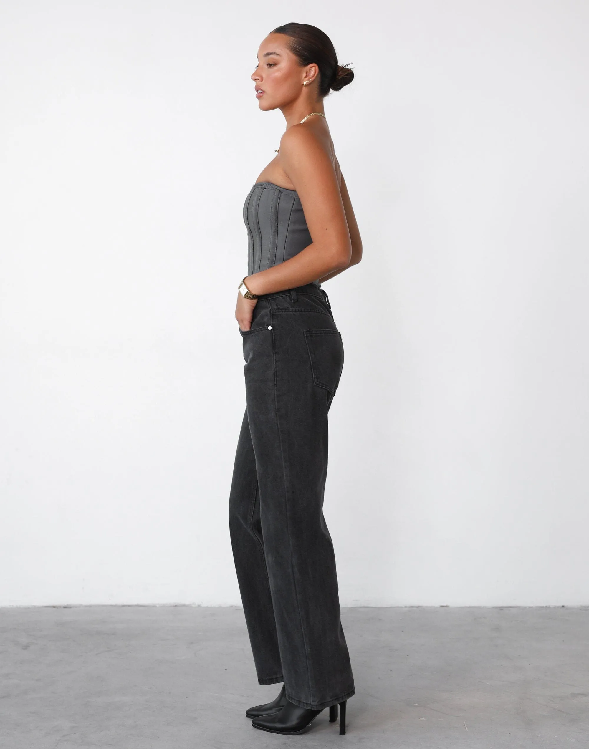 Passion Corset Top (Slate) sold by Charcoal Clothing product image thumbnail 3