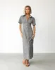 Lua Maxi Dress (Black Gingham) sold by Charcoal Clothing