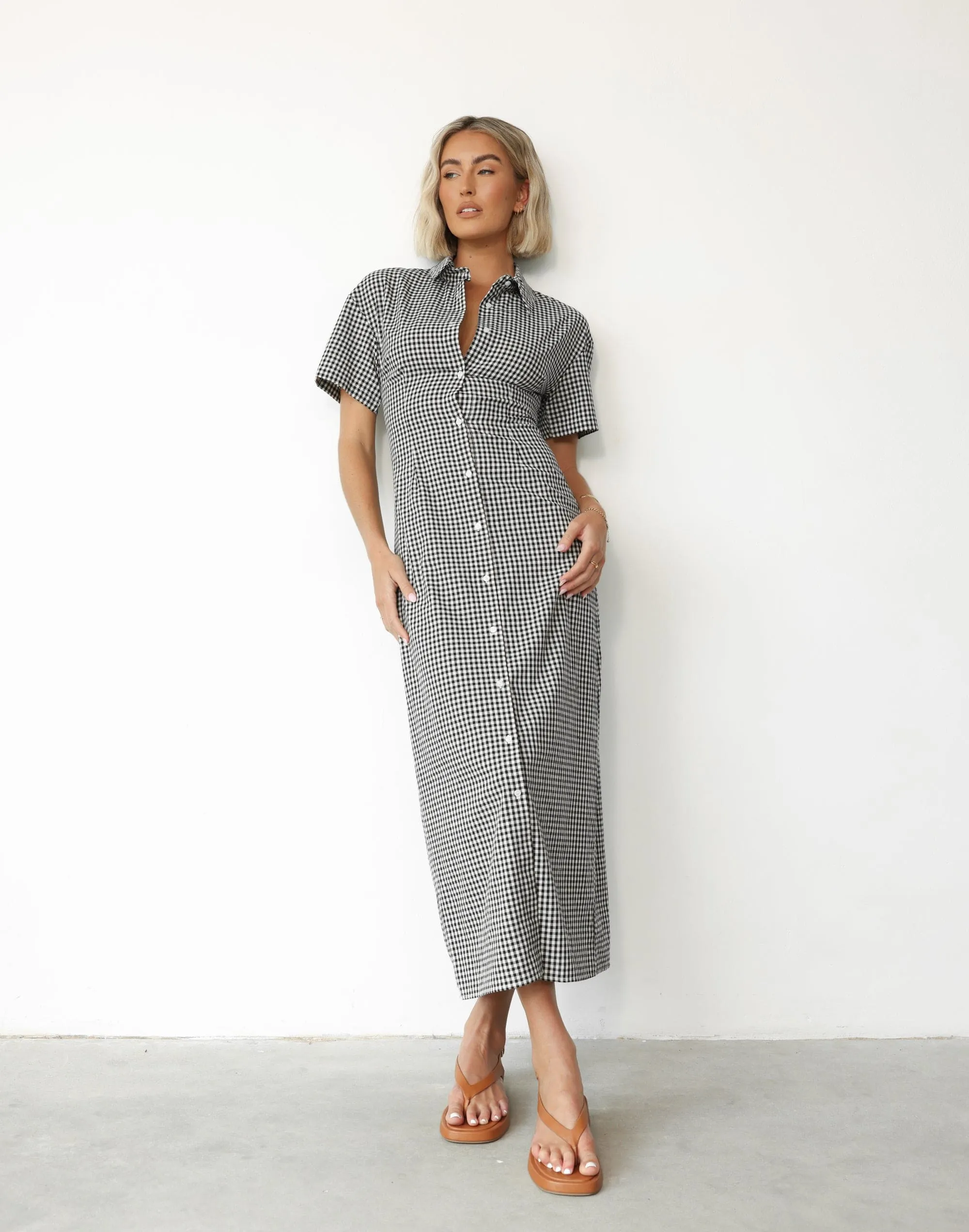 Lua Maxi Dress (Black Gingham) sold by Charcoal Clothing product image thumbnail 4