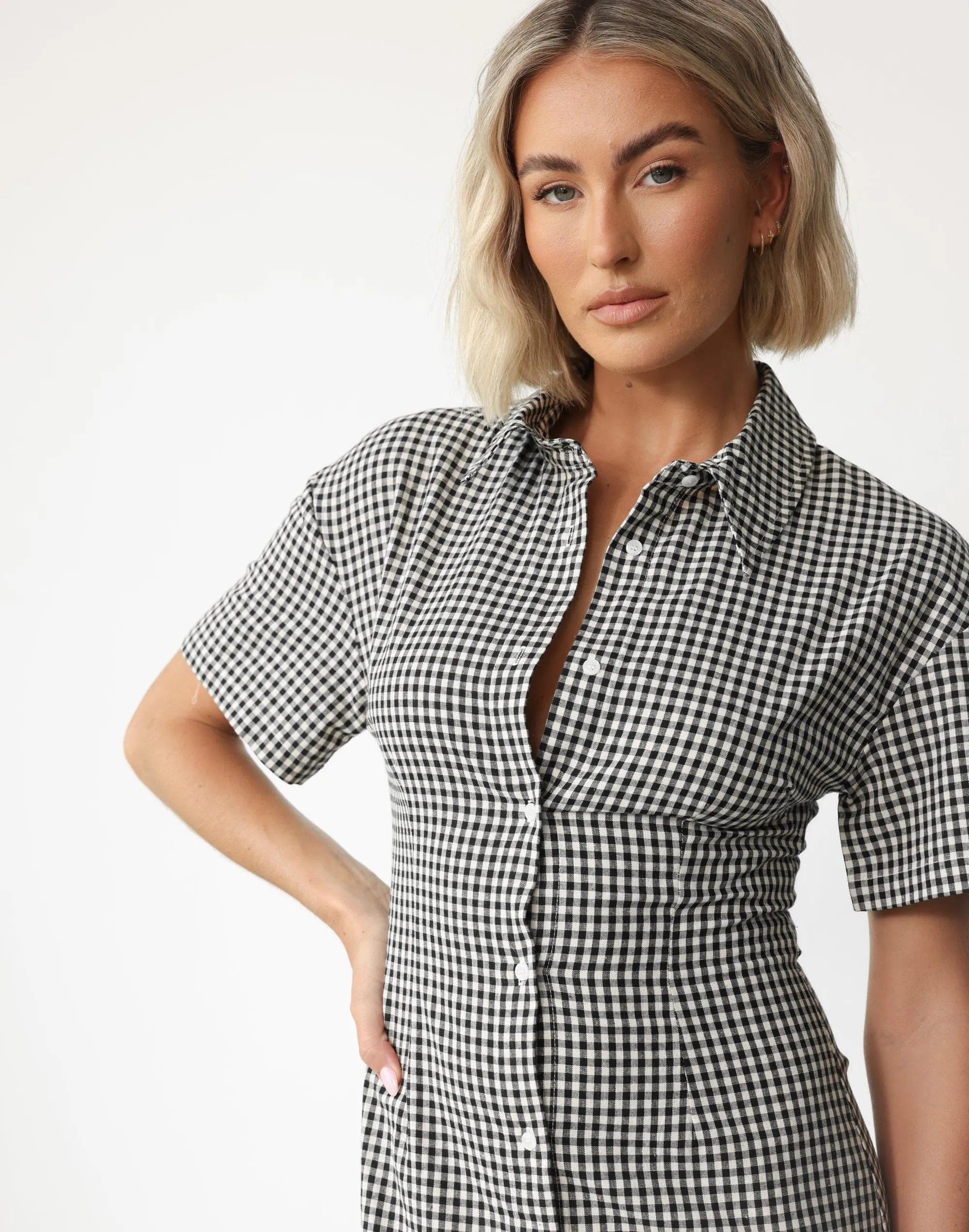 Lua Maxi Dress (Black Gingham) sold by Charcoal Clothing product image thumbnail 3