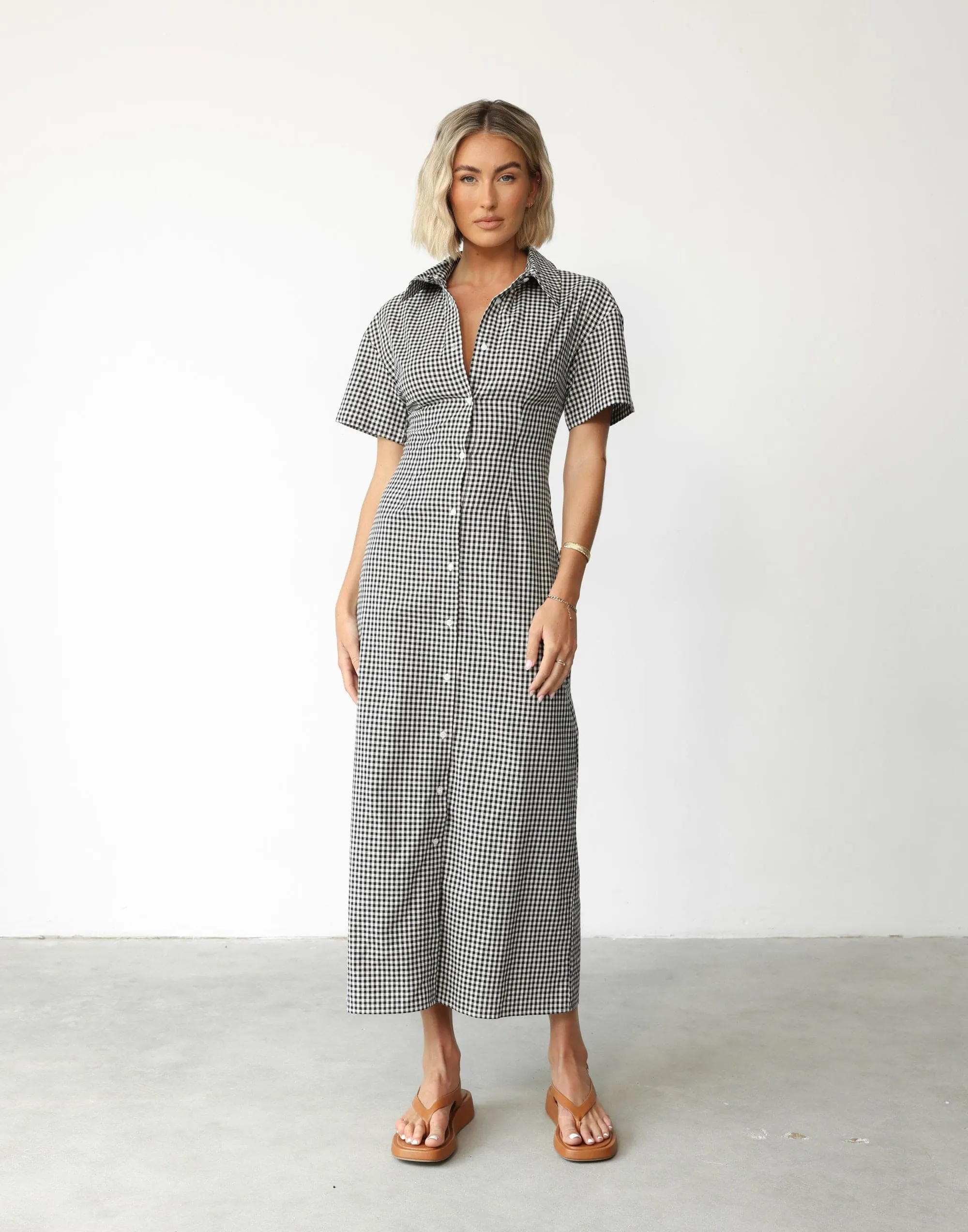 Lua Maxi Dress (Black Gingham) sold by Charcoal Clothing product image thumbnail 5