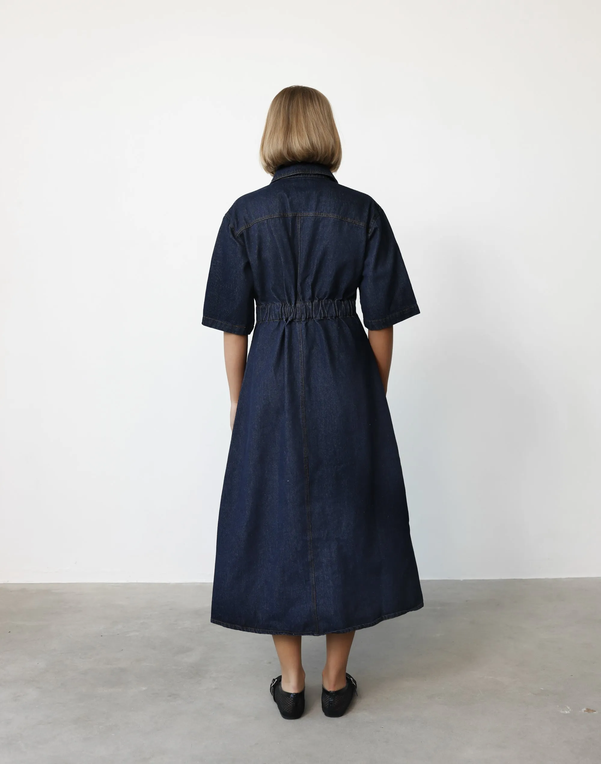 Hadid Maxi Dress (Dark Denim) sold by Charcoal Clothing product image thumbnail 4