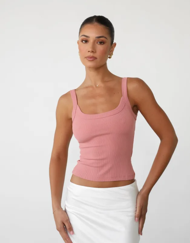 Skyler Tank Top (Dusty Pink) sold by Charcoal Clothing