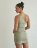 Evie Linen Mini Dress (Khaki) sold by Charcoal Clothing