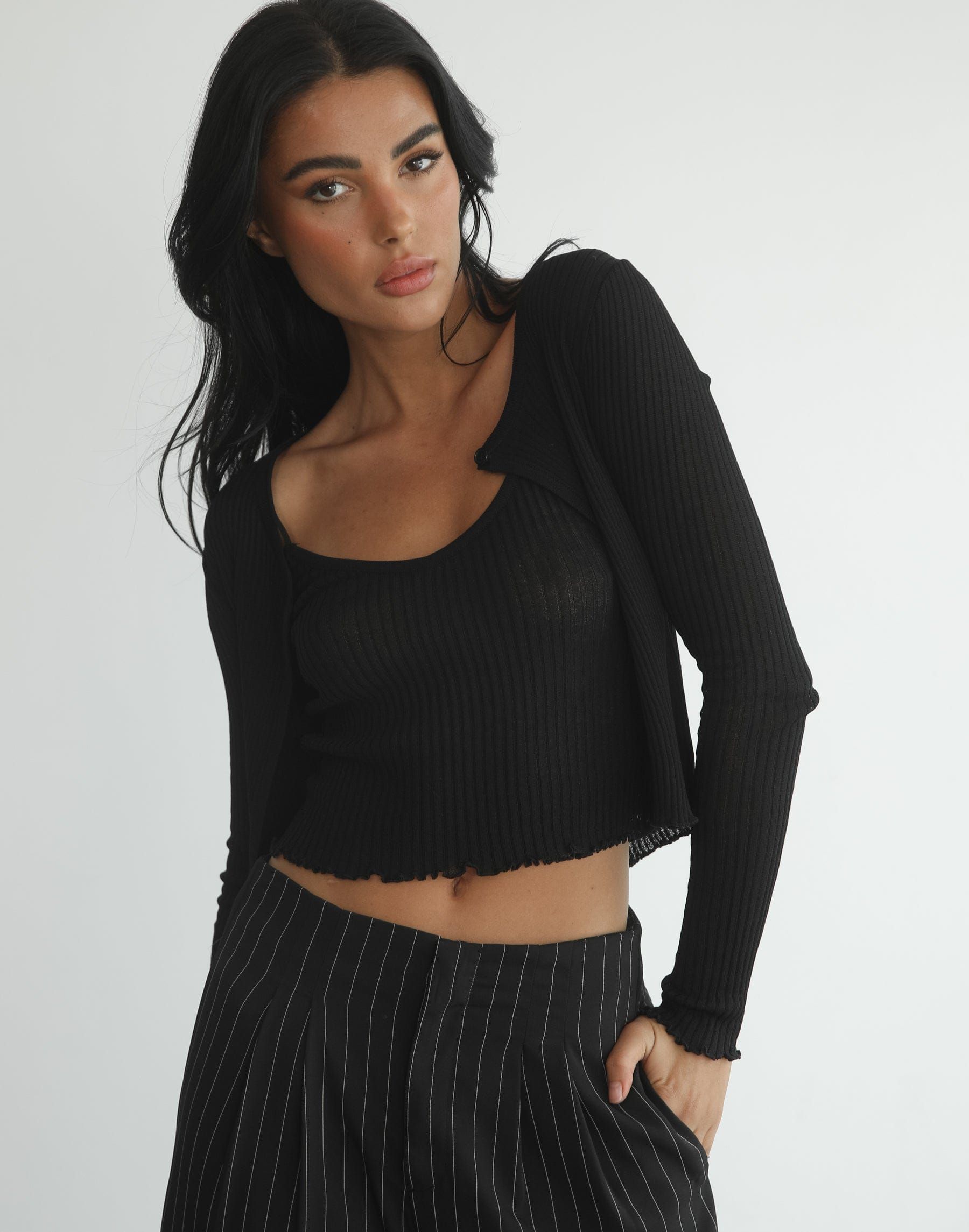 Kodie Two Piece Top (Black) sold by Charcoal Clothing product image thumbnail 5