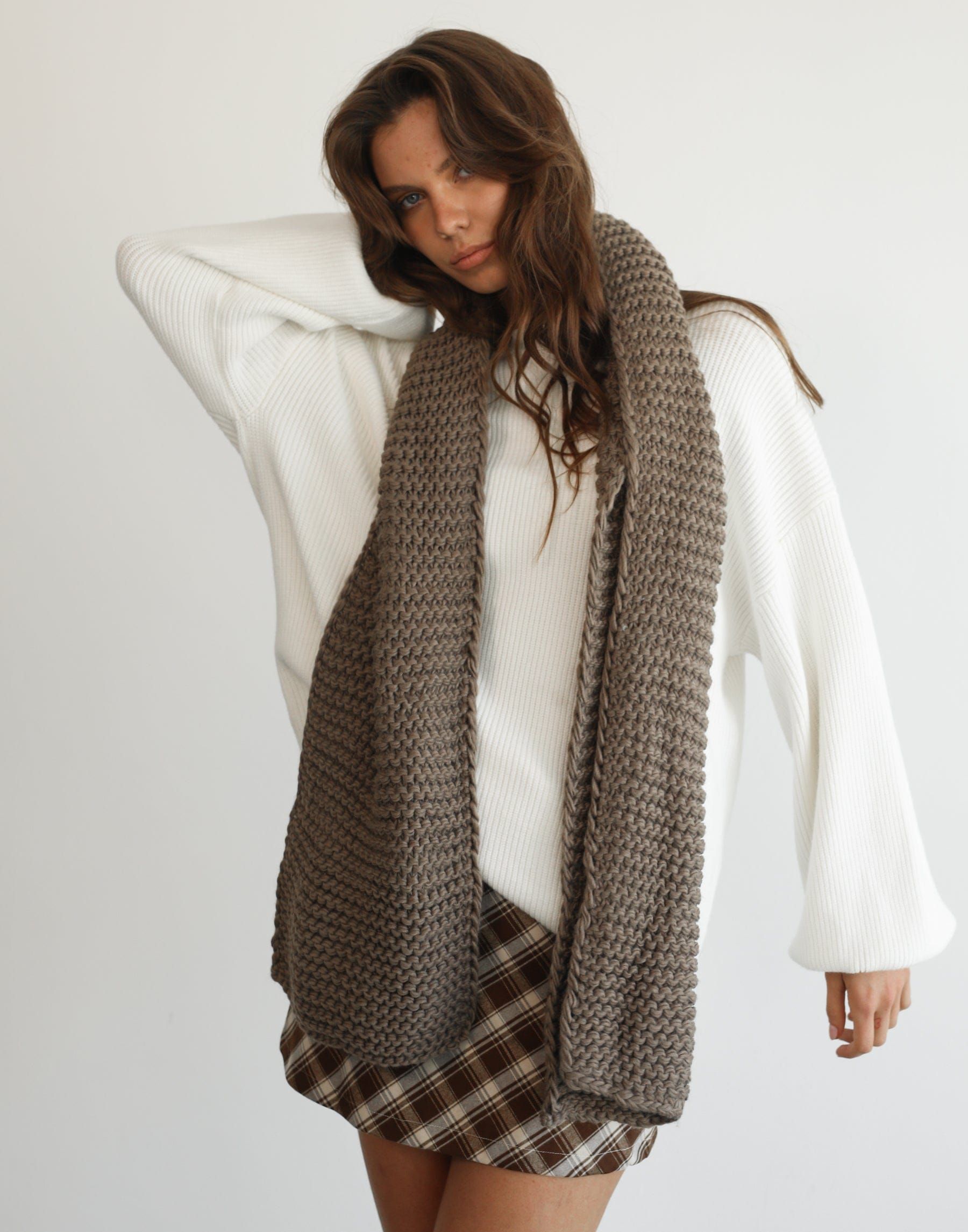 Kristelle Mini Skirt (Brown Plaid) sold by Charcoal Clothing product image thumbnail 5