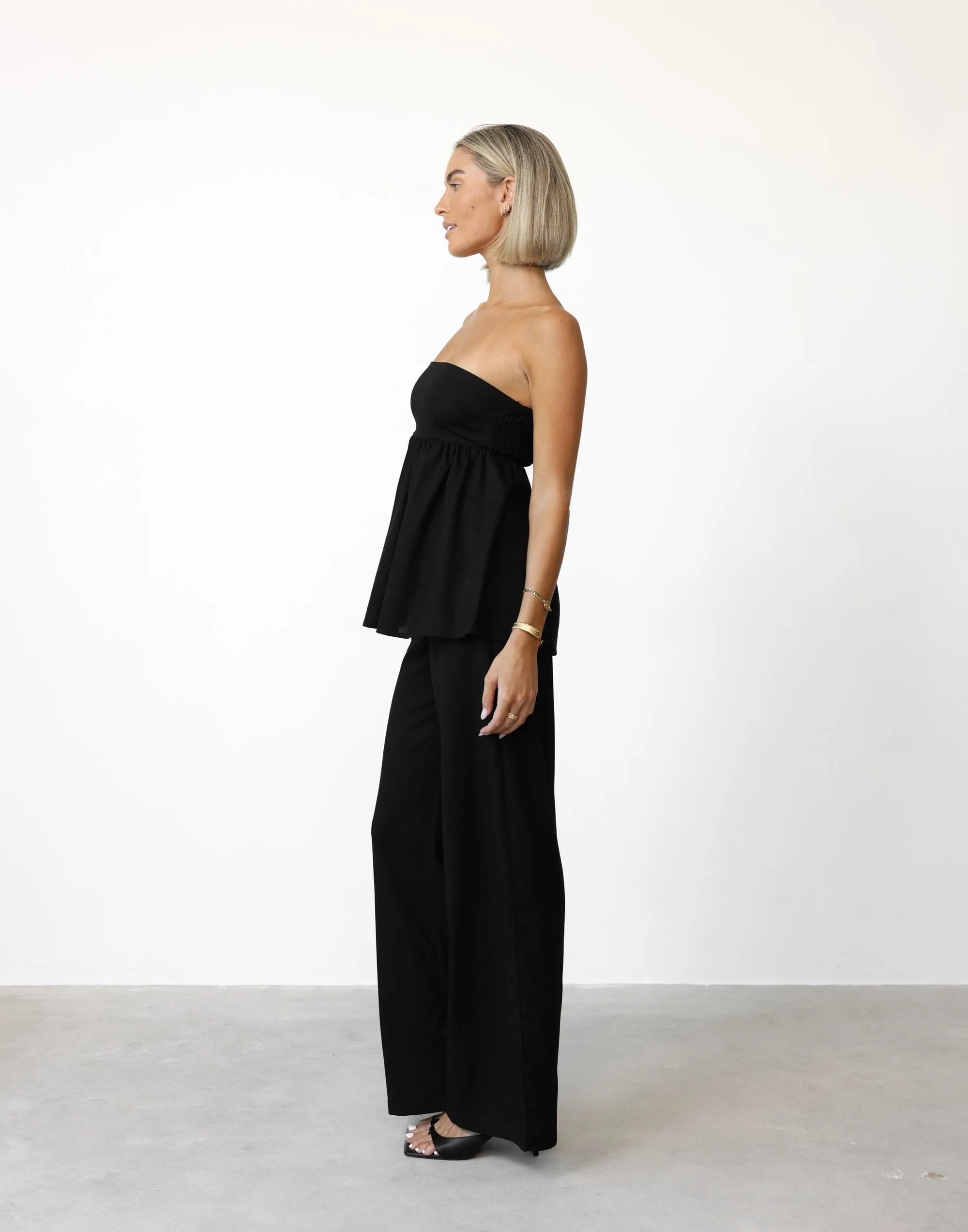 Tarsha Strapless Linen Top (Black) sold by Charcoal Clothing product image thumbnail 5