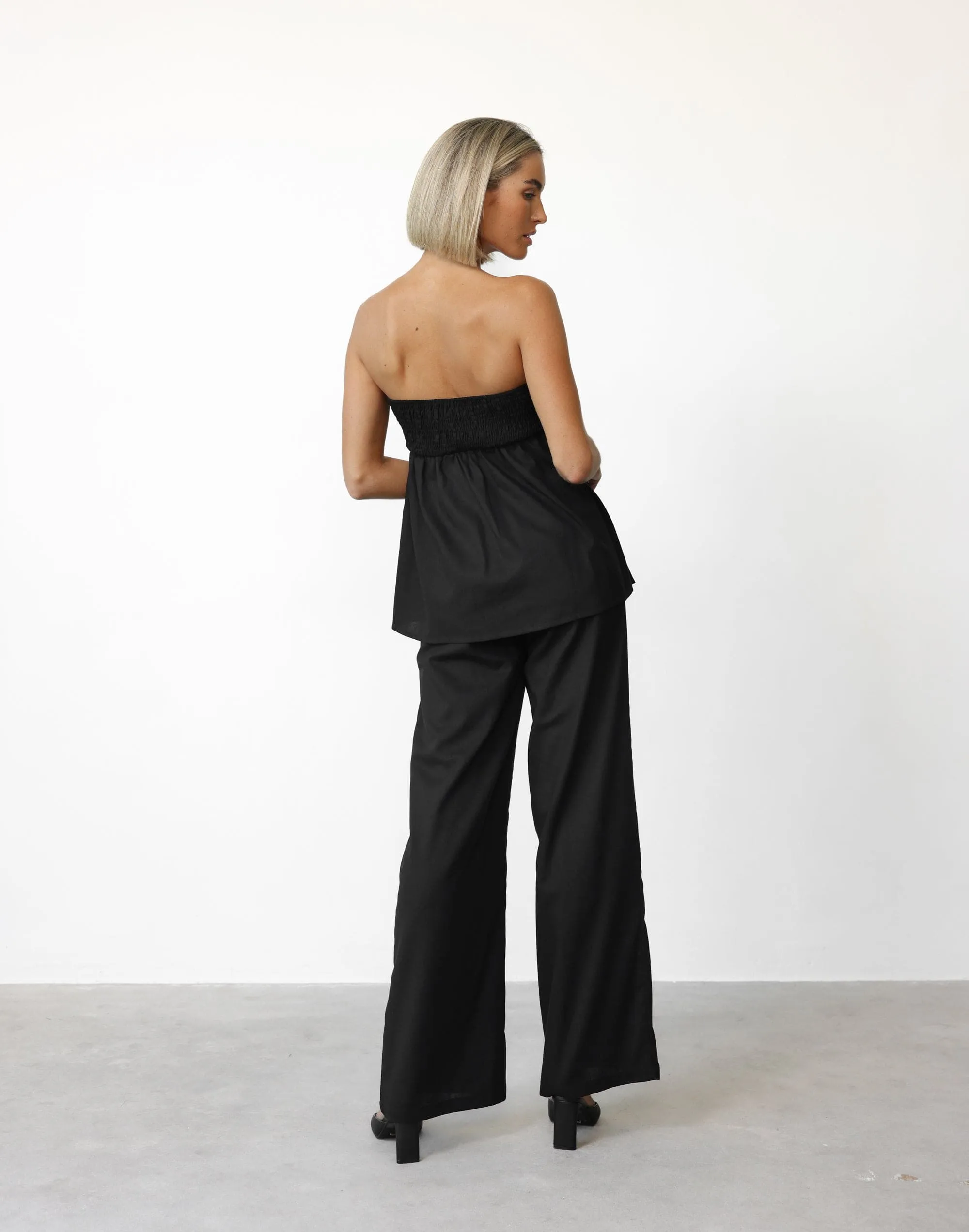 Tarsha Strapless Linen Top (Black) sold by Charcoal Clothing product image thumbnail 4