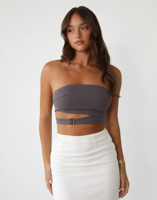 Kristin Top (Slate) sold by Charcoal Clothing