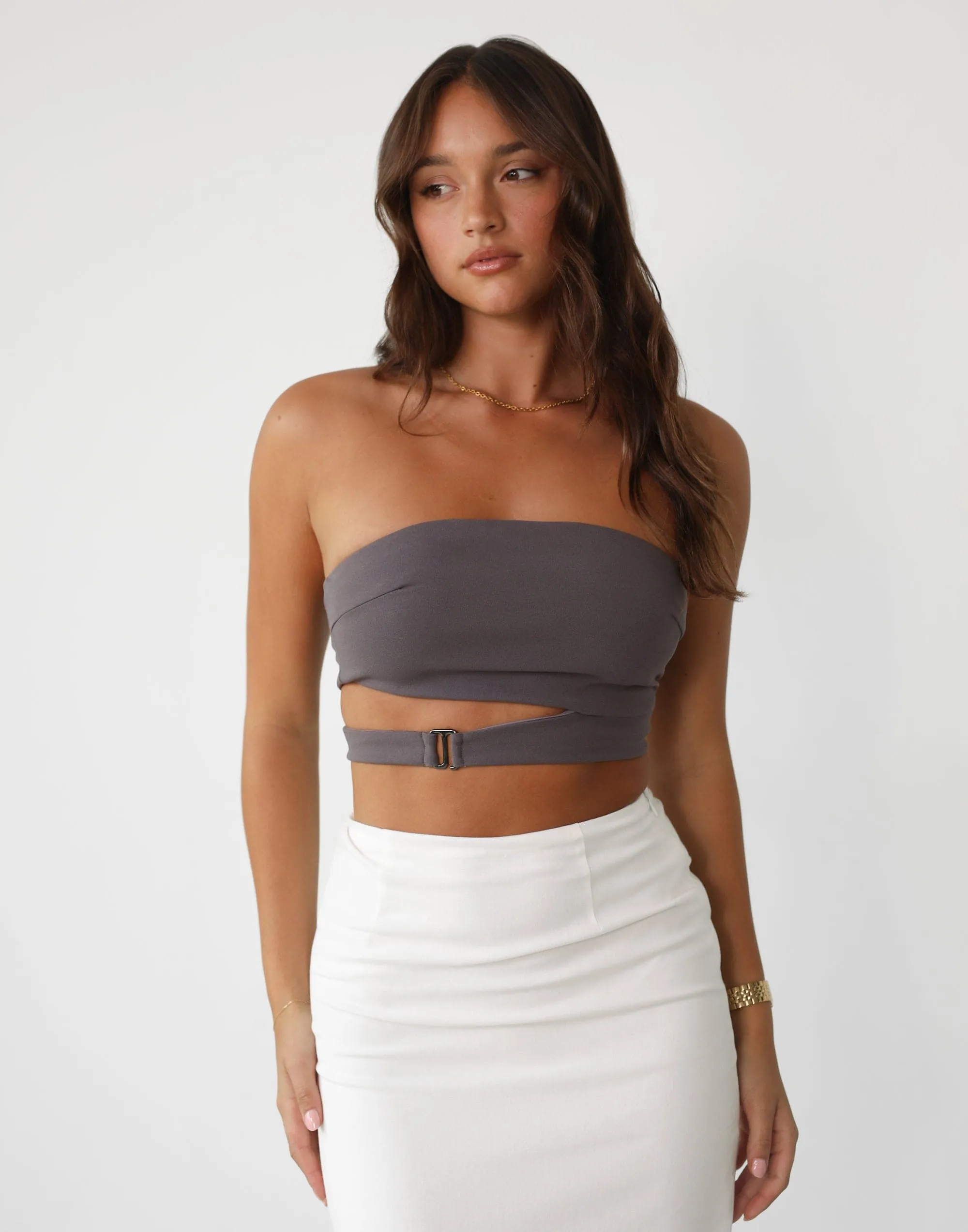 Kristin Top (Slate) sold by Charcoal Clothing