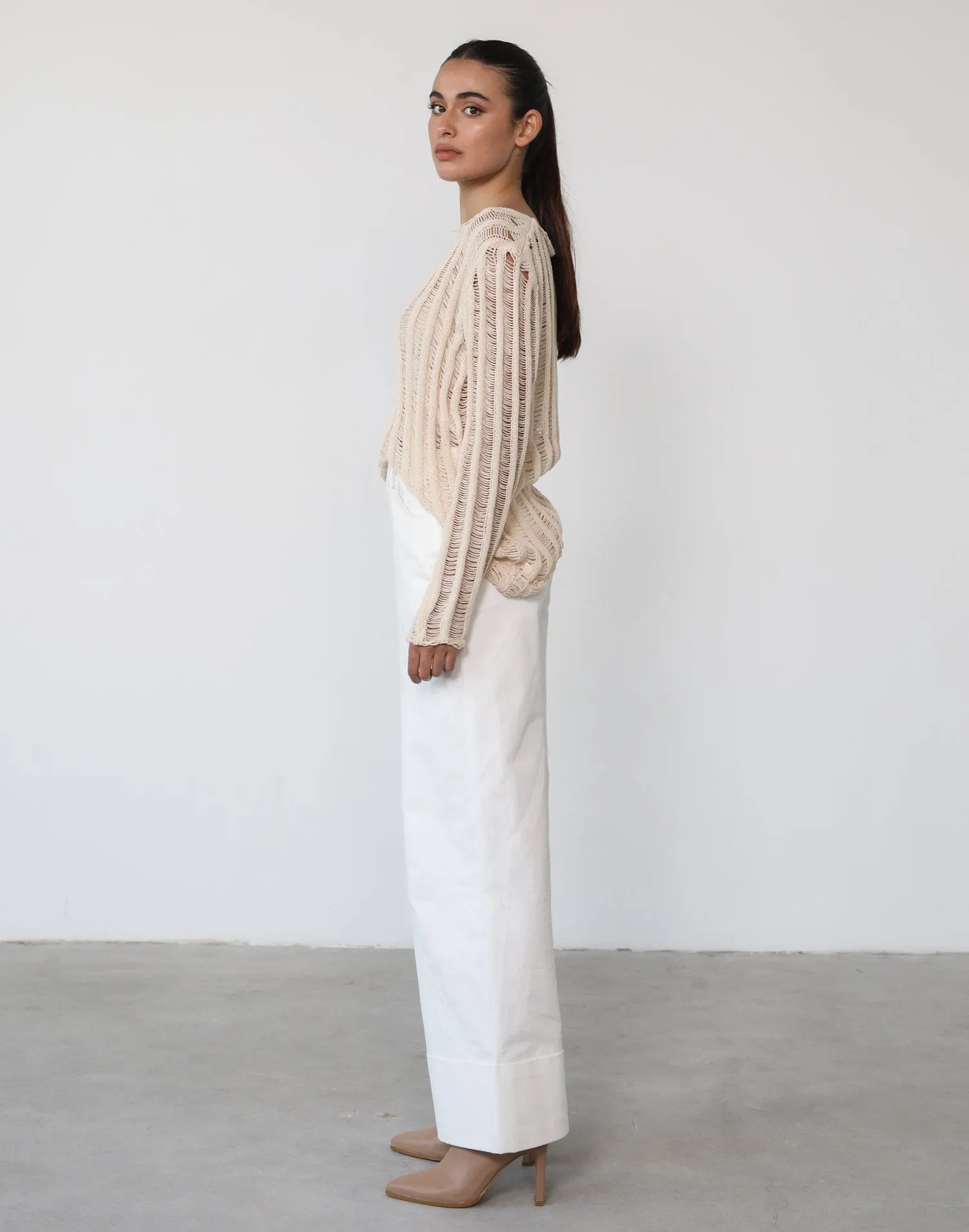 Marlene Long Sleeve Top (Beige) sold by Charcoal Clothing product image thumbnail 4